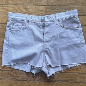 & Other Stories High Waist Cut Off Shorts in Pink Size 28